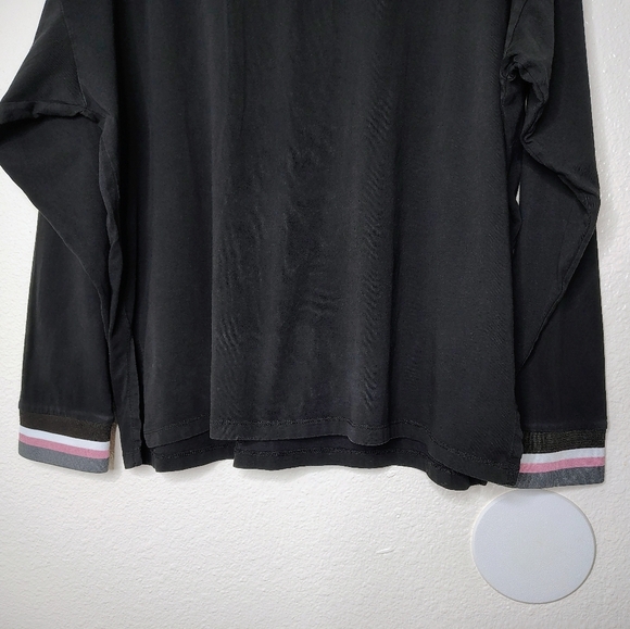 ASOS Black Cotton Long Sleeve Crew neck Shirt Sz Large - Picture 6 of 12